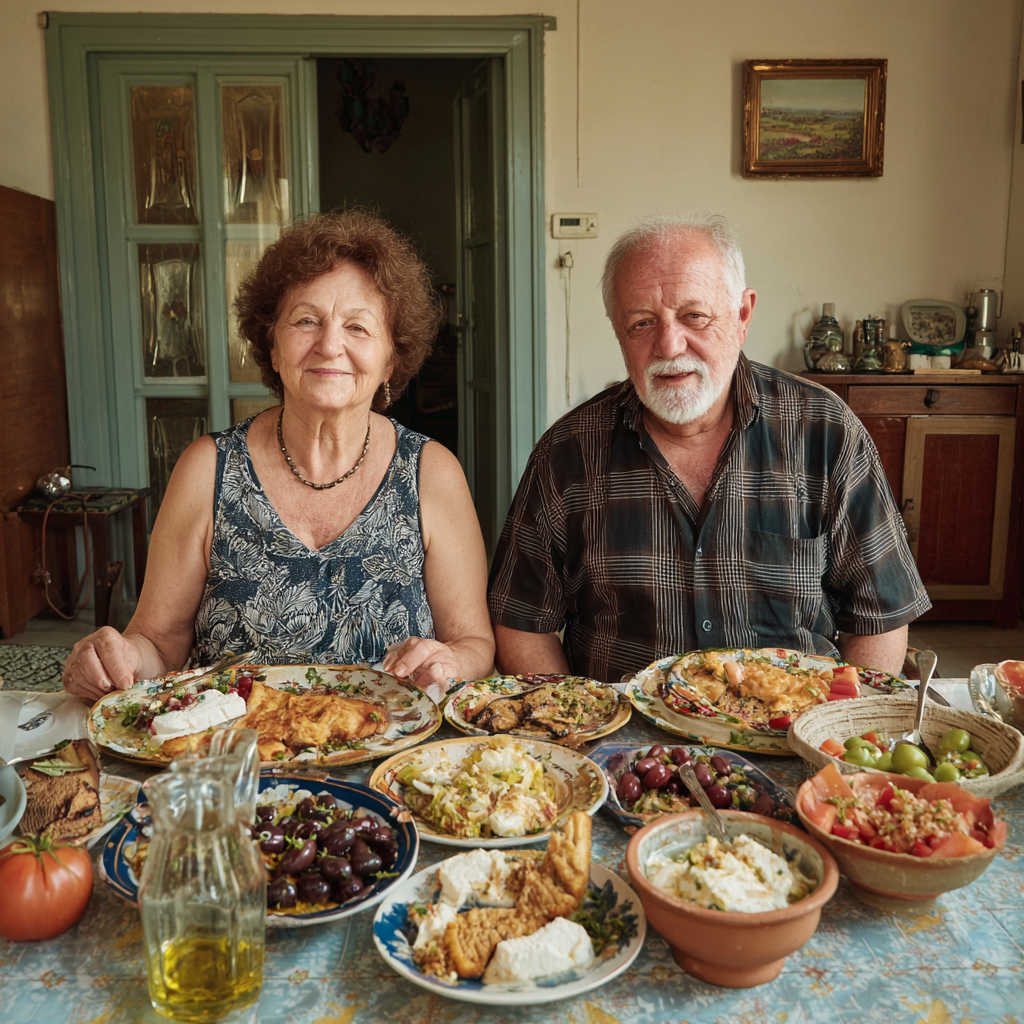 Двойка на 55 години споделя средиземноморска вечеря